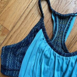 Blue lululemon tank with built in bra